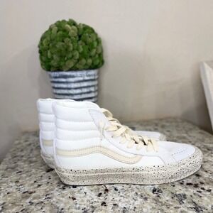 Vans Sk8-Hi Marshmallow White Speckled Oreo High Top Sneakers Shoes